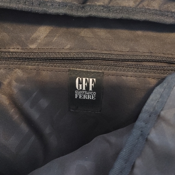 GFF Gianfranco Ferre Vintage Black Nylon Backpack - Picture 7 of 12